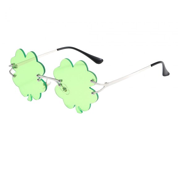 Yunhgft Classic Sunglasses Unisex Photo Props Rimless Outdoor Fun Accessories Protection Four Leaf