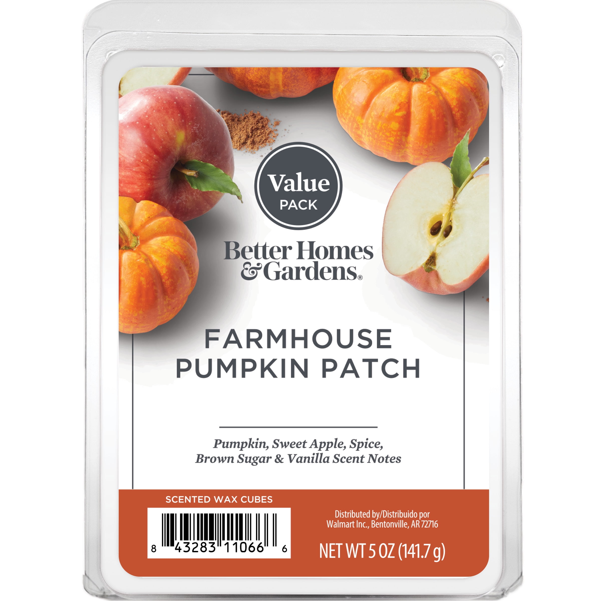 (2 pack) Farmhouse Pumpkin Scented Wax Melts, Better Homes and Gardens, 5 oz (Value)