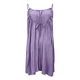thumbnail image 6 of VBTAPA Backless Cami Dresses for Girl 2026 Summer Spaghetti Strap Midi Dress Flowy Beach Vacation Long Sundress with Back Tie Purple 5 Years, 6 of 9