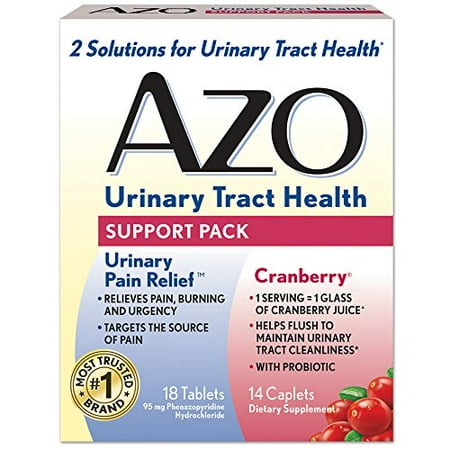 AZO Urinary Tract Health Support Pack | 18 Urinary Pain Relief ... AZO Urinary Tract Health Support Pack | 18 Urinary Pain Relief ...
