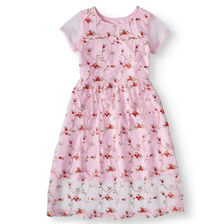Embroidered Mesh Dress (Little Girls, Big Girls & Big Girls...