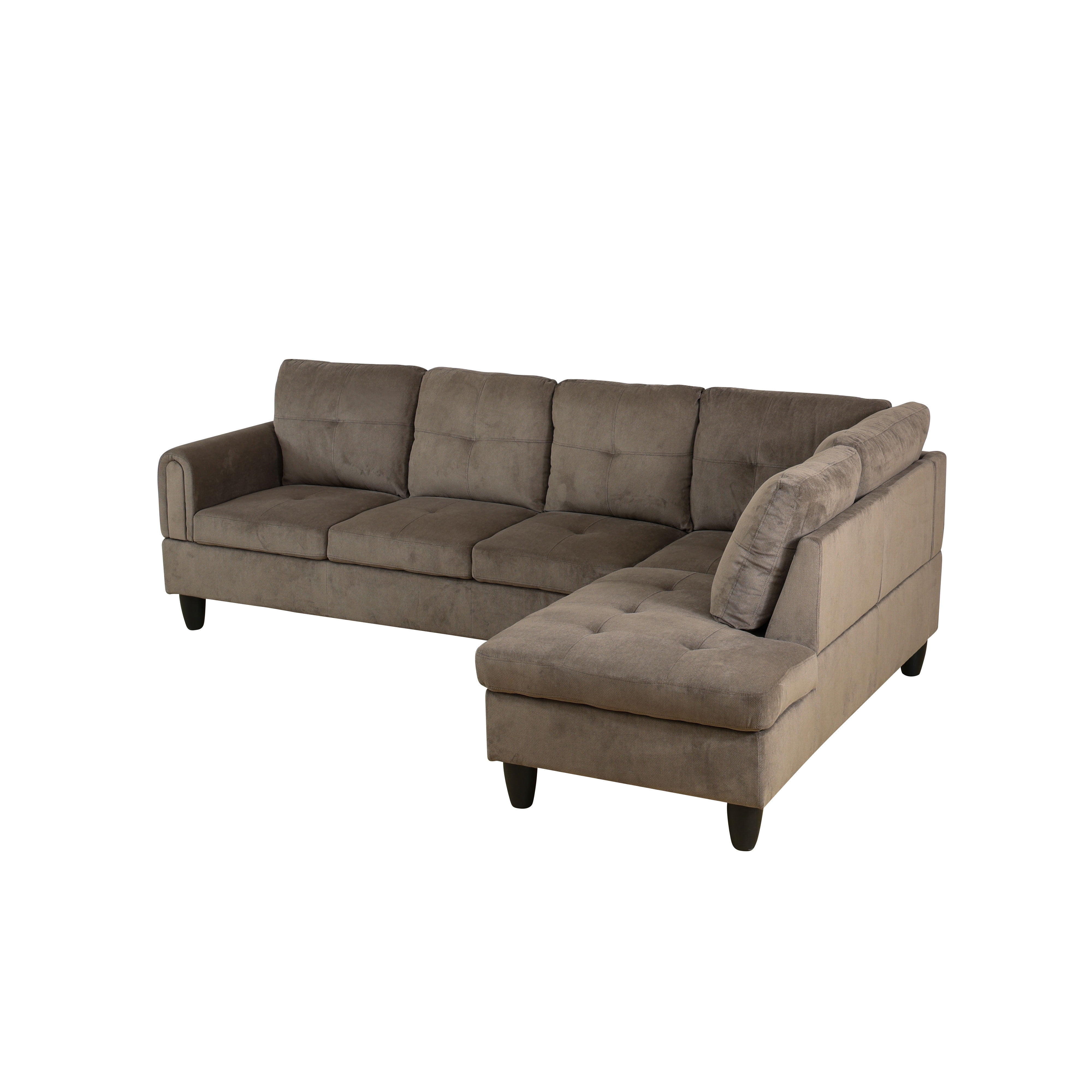 MAYEERTY Brown Modern 3-Piece Couch - Durable Warm-Toned for Everyday Living Room Use