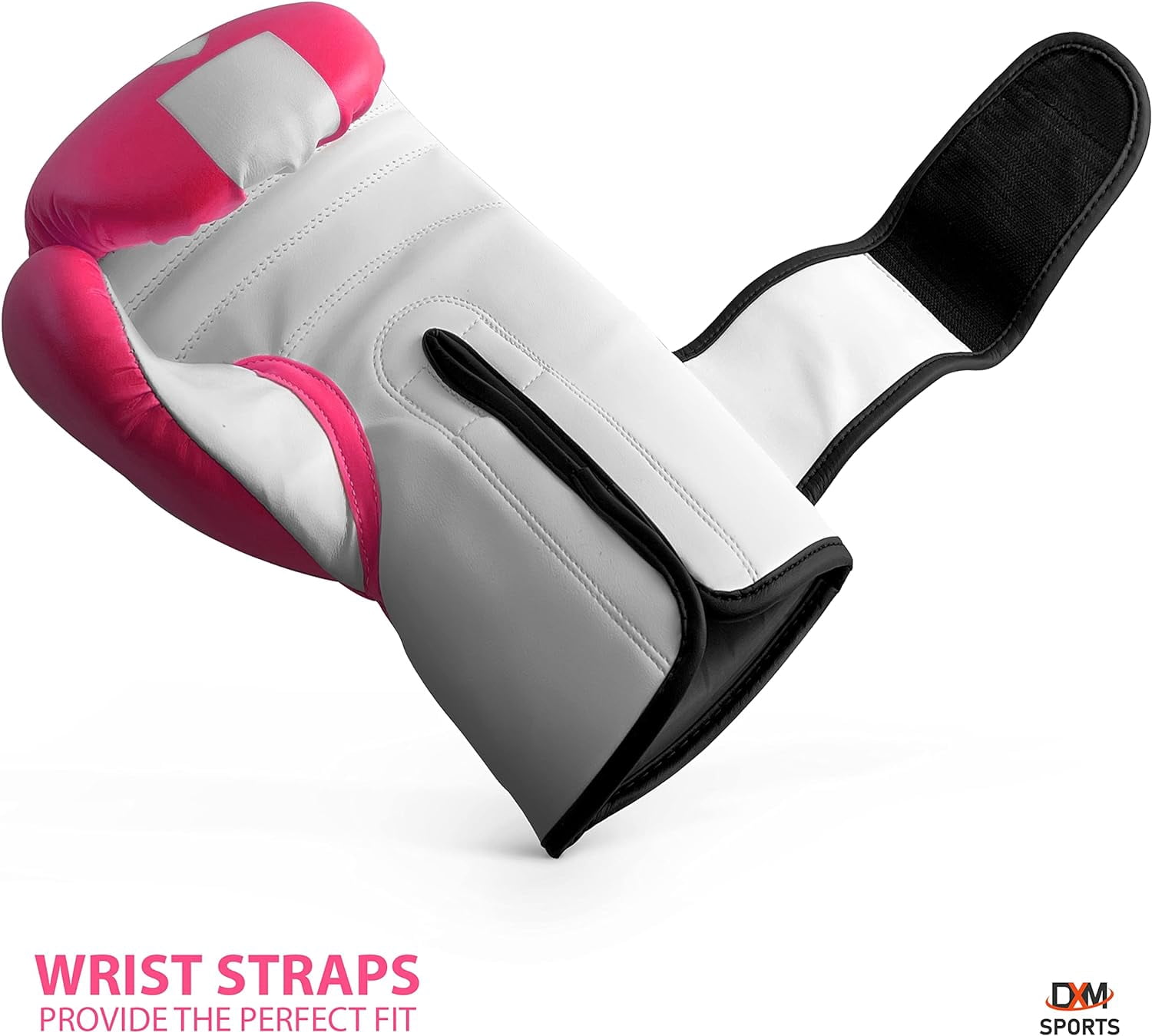 DXM SPORTS Boxing Gloves for Men & Women - Pink & White, 10oz