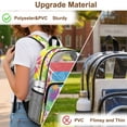 thumbnail image 5 of FKELYI Clear Backpack for Elementary Student See Through School Bookbag Tie-Dye Splatter Oil Painting Print 17 Inch Transprent Schoolbag Travel Bags Casual Daypack for Teens, 5 of 7