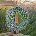 thumbnail image 3 of Scidweet Artificial Lavender Wreaths for Front Door,  18.9” Faux Farmhouse Wreaths for Indoor Outdoor Spring Summer Wall Window Party Wedding Home Decor, 3 of 6