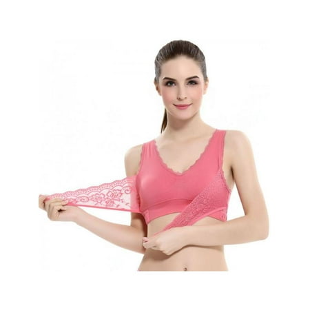 

BODYJONES Women Cross Side Buckle Gathered Push Up Bra Sports Bra Vest Sleep Crop Tops Underwear