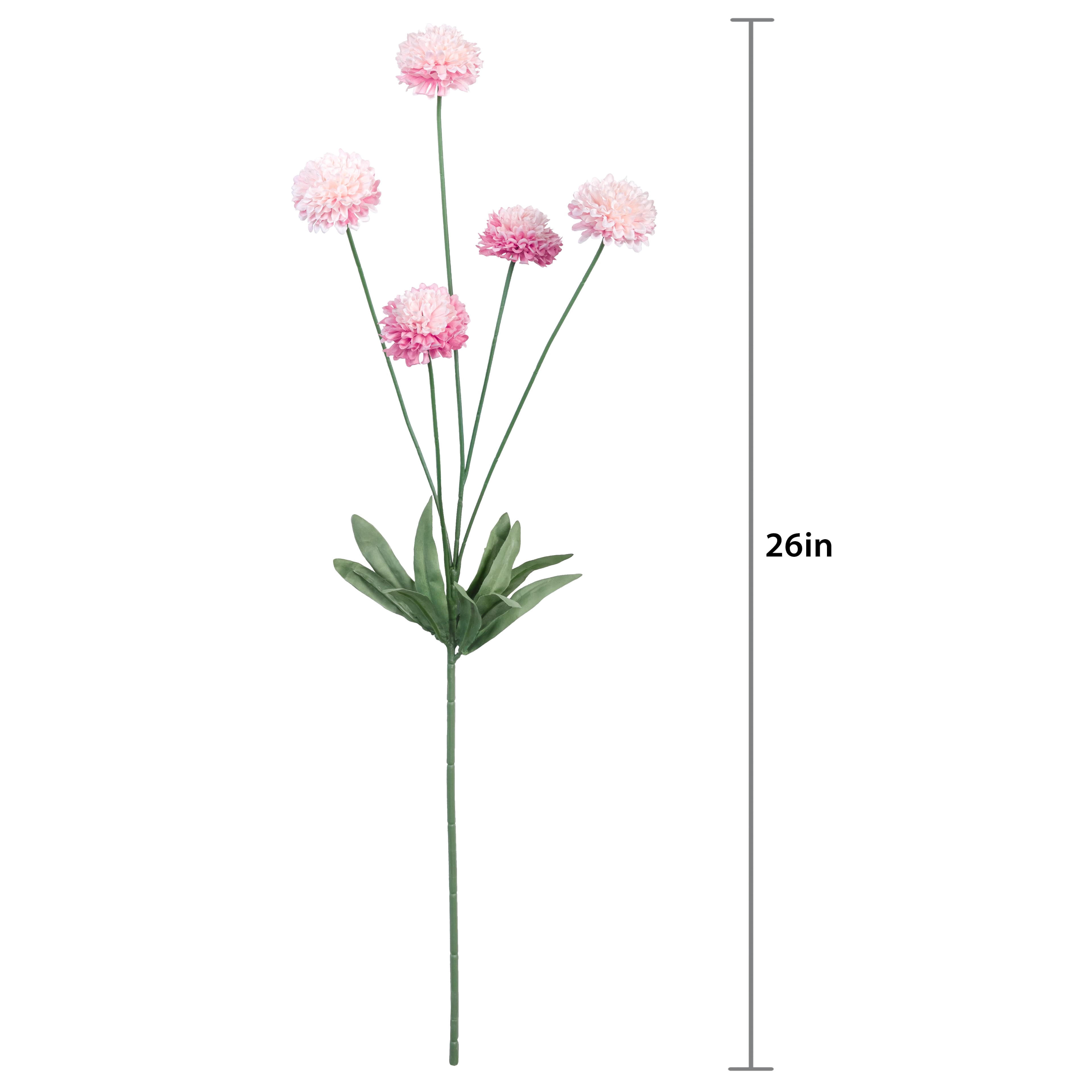 Ashland Pink Pom Pom Stem, 26" , 12 Pack
