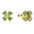 thumbnail image 4 of Pendientes de tuerca Swarovski Idyllia en tono dorado con piedras verdes, 4 of 5