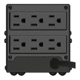 thumbnail image 3 of Regulador de voltaje  Bloosom ER-2550 2500VA entrada y salida de 120V negro, 3 of 5