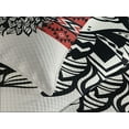 thumbnail image 4 of Ambesonne Wolf Quilted Bedspread Set 3 Pcs, Tattoo Style Animal Face, Queen Size, Red Black Cream, 4 of 5