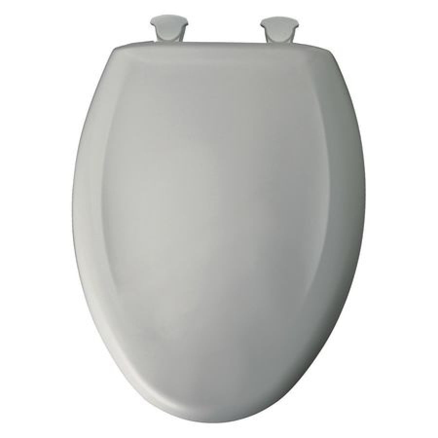 BEMIS 1200SLOWT 062 Elg Closed Front Toilet Seat,Ice Gray, With Cover, Plastic, Elongated