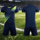 thumbnail image 2 of Odeerbi Niños Niñas Malla Rápido Seco Uniforme de Fútbol Conjunto Rayas Gradiente Impresión Camiseta Shorts Ropa Deportiva Atlética Para 5-15 Años, 2 of 6