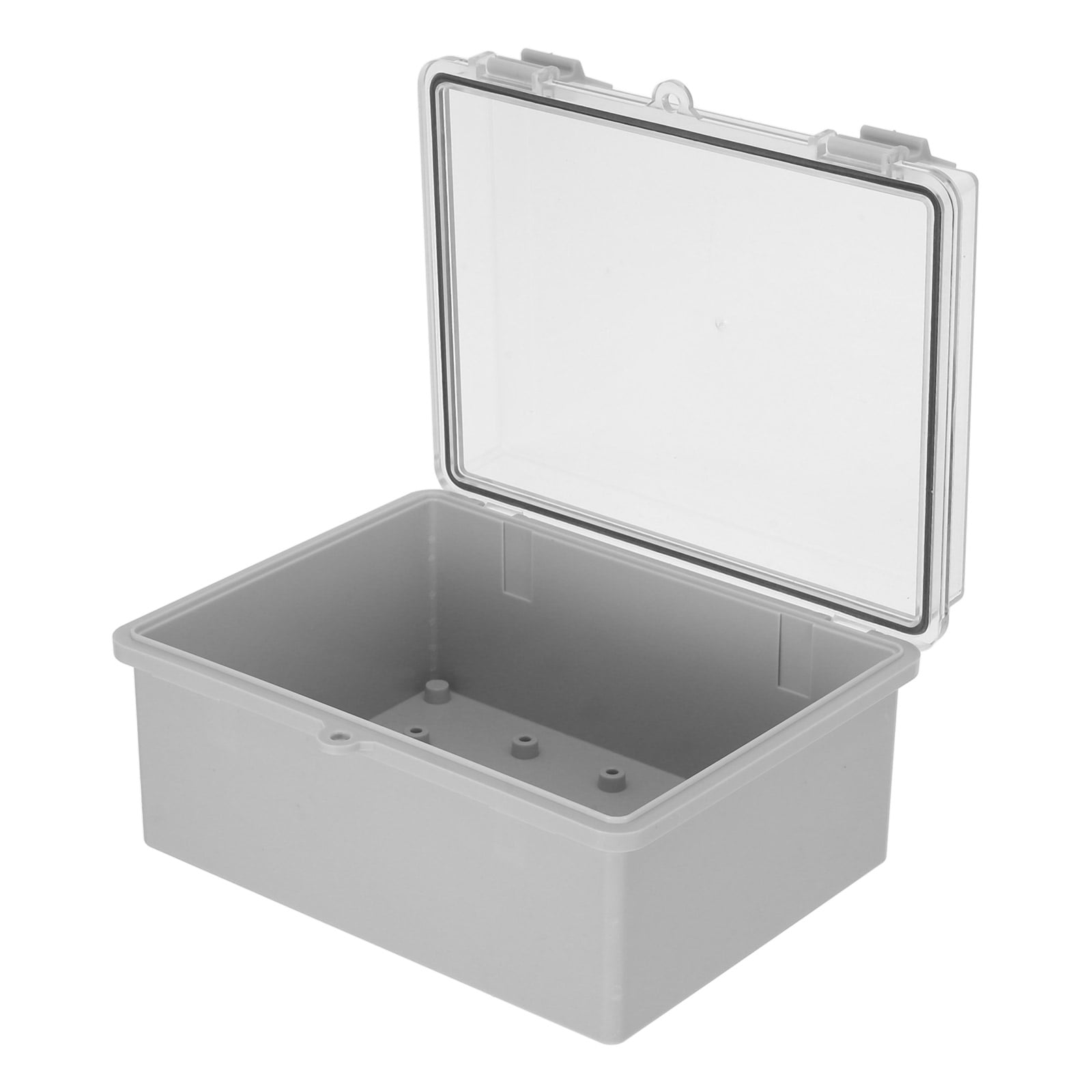 Worgeous 3pcs Plastic Waterproof Electrical Junction Box Dustproof Outdoor Project Enclosure With Hinged Shell And Wall Brackets