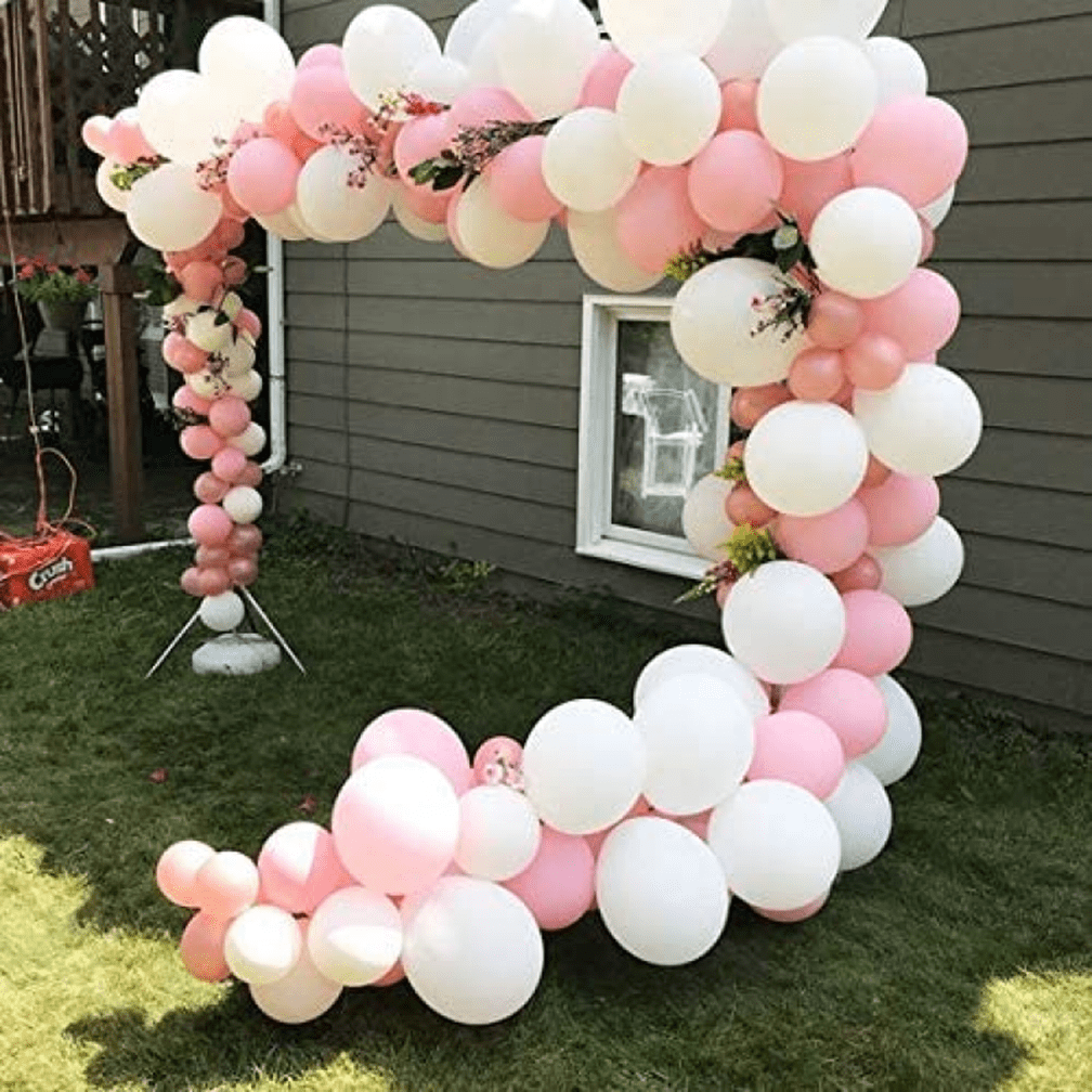 Pink Balloon Arch Kit, Pink and White Balloons Pink Balloon Garland Kit for Girl Birthday, Baby Shower, Wedding, Valentines Party Decorations