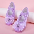 thumbnail image 5 of jianru Ballet Shoes for Girls Elastic Straps Non Slip Soft Sole Lace Bow Satin Professional Dance Shoes for Toddler Kids, 5 of 8