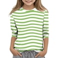 thumbnail image 1 of RXMEKW Chandail Imprimé pour la Saint-Patrick pour Garçons et Filles, Col Rond à Manches Trois-Quarts pour Enfants, 1 of 6