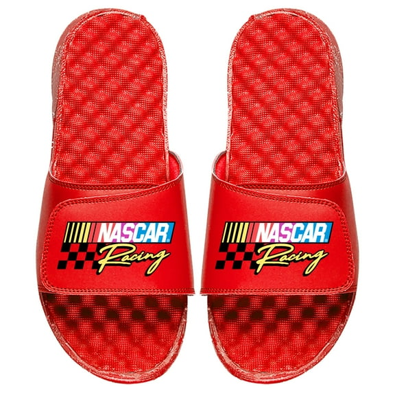 Men's ISlide Red NASCAR Vintage Rainbow Slide Sandals