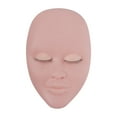 thumbnail image 1 of Cabeza de Maniquí de Pestañas, Cabeza de Maniquí de Maquillaje, Modelo de Entrenamiento Realista, Marco de Cabeza Femenina para Accesorios de Peluquer Rosa, 1 of 8