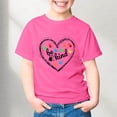 thumbnail image 2 of XEGLSBU Girls Shirts Size 12 Short Sleeve Girls Graphic Tee Short Sleeve T Shirt Casual Summer Top for Kids Youth Children Pink Size 3-4 Years, 2 of 4