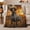 Hunting Pointer, variant on Golden Autumn Serenity Labrador, Peaceful Pet Portrait Pattern, Warm Flannel Blanket for Cabin and Lodge with Detailed Artwork, Dog Lovers Thanksgiving Gift, Pet Lover Home Decor