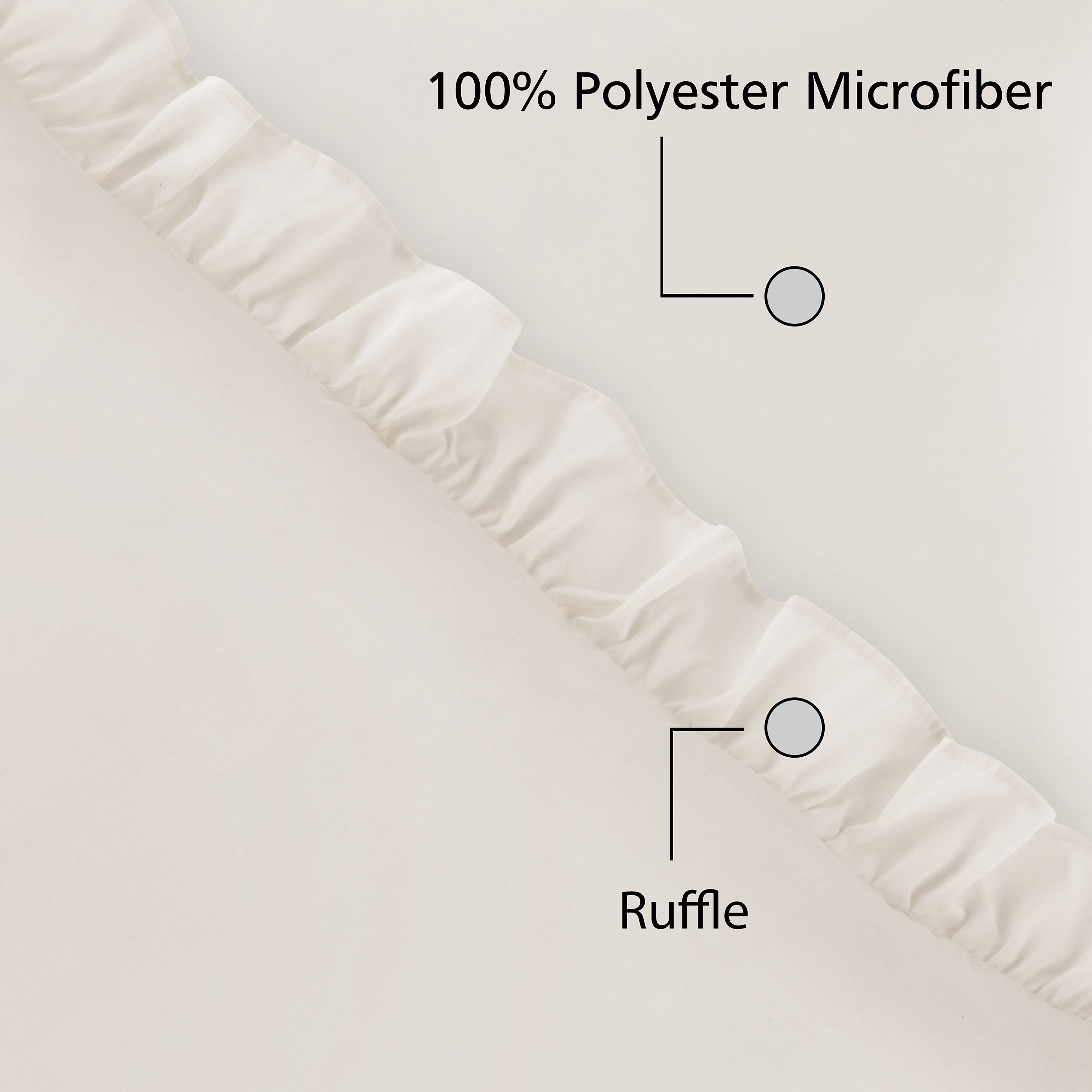 Mainstays All in One Reversible Comforter and Sheet set- 11 Piece, King, Cream Ruffle