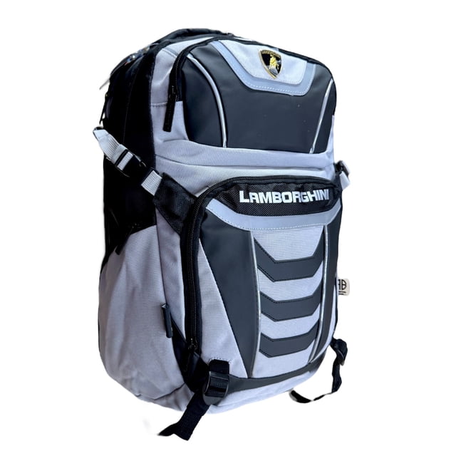 Mochila Escolar Urbana con Porta Laptop Lamborghini color Gris