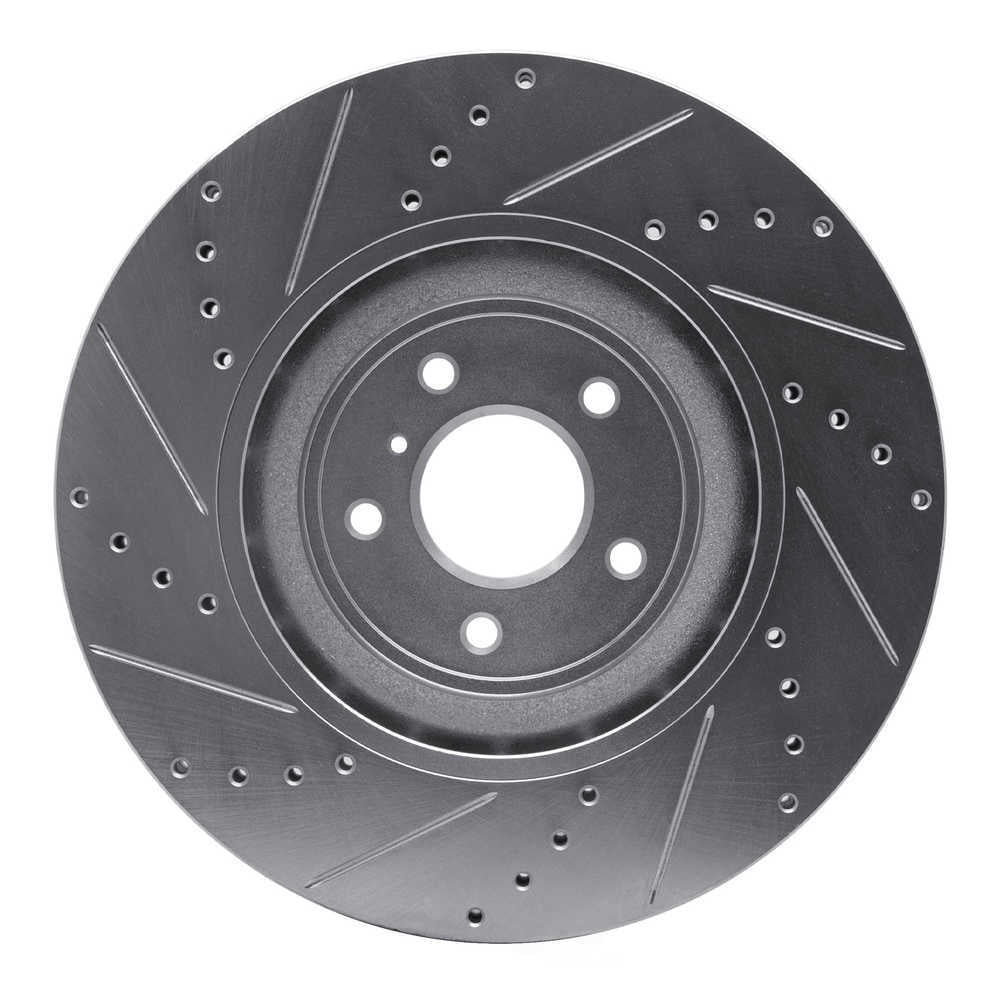 Dynamic Friction Company 631-68012R DFC Brake Rotor - Drilled And Slotted - Silver