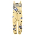 thumbnail image 3 of Gzbliryd Girls Floral Jumpsuit Crew Neck Rompers Rompers for Girls Casual for Girls Girls Clothes (Yellow,1-2Years), 3 of 3