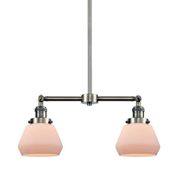 Innovations Lighting 209 Fulton Fulton 2 Light 21" Wide Linear Chandelier - White