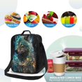 thumbnail image 4 of Picia Artistic Light Dot Wolf、 Lunch box Lunch bag for men women Large capacity Lunchbox Reusable Lunch bags Insulated Lunch bag Lunch box cooler, 4 of 9