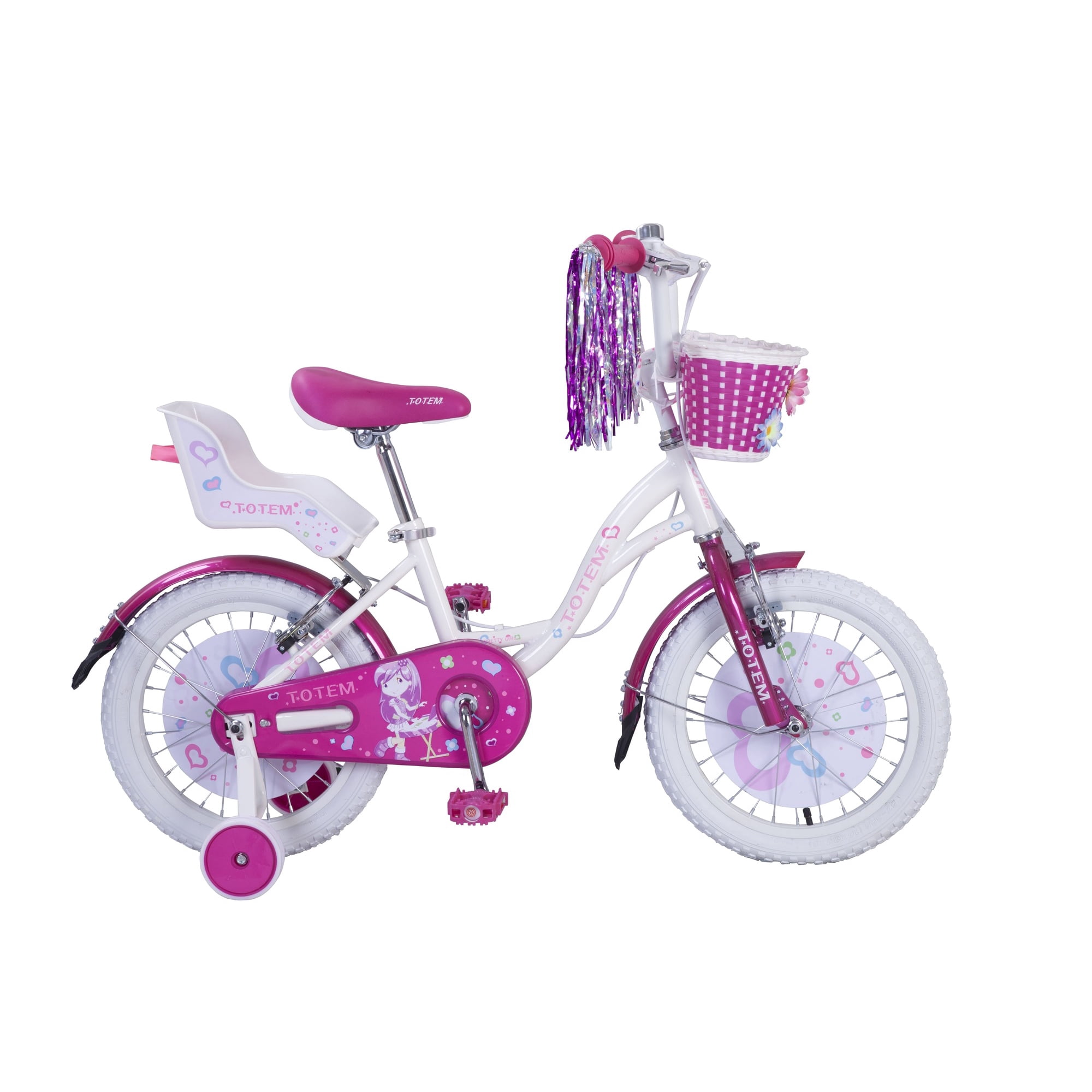 comprador Oso polar espacio Bicicleta Aro 16 Pretty Girl Blanco y Rosado Totem | Lider.cl
