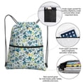 thumbnail image 3 of Pofeuu Floral In Blue Print Drawstring Backpack Water Resistant String Bag Sports Sackpack Gym Sack with Side Pocket for Men Women, 3 of 6