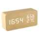 thumbnail image 1 of Reloj despertador de madera digital, reloj de escritorio electrónico LED con visualización de temperatura, humedad y tiempo, 1 of 5