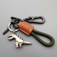 thumbnail image 2 of Weseecase Keychain, Aluminum Alloy Dinosaur Charm Paired with a Hand-woven Bracelet, Mini Dinosaur Keychain, 2 of 7