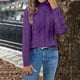 thumbnail image 1 of Ailaofu Sweaters for Women Long Sleeve Ribbed Knit Solid Color Turtleneck Fall Winter Pullover Sweaters, 1 of 6