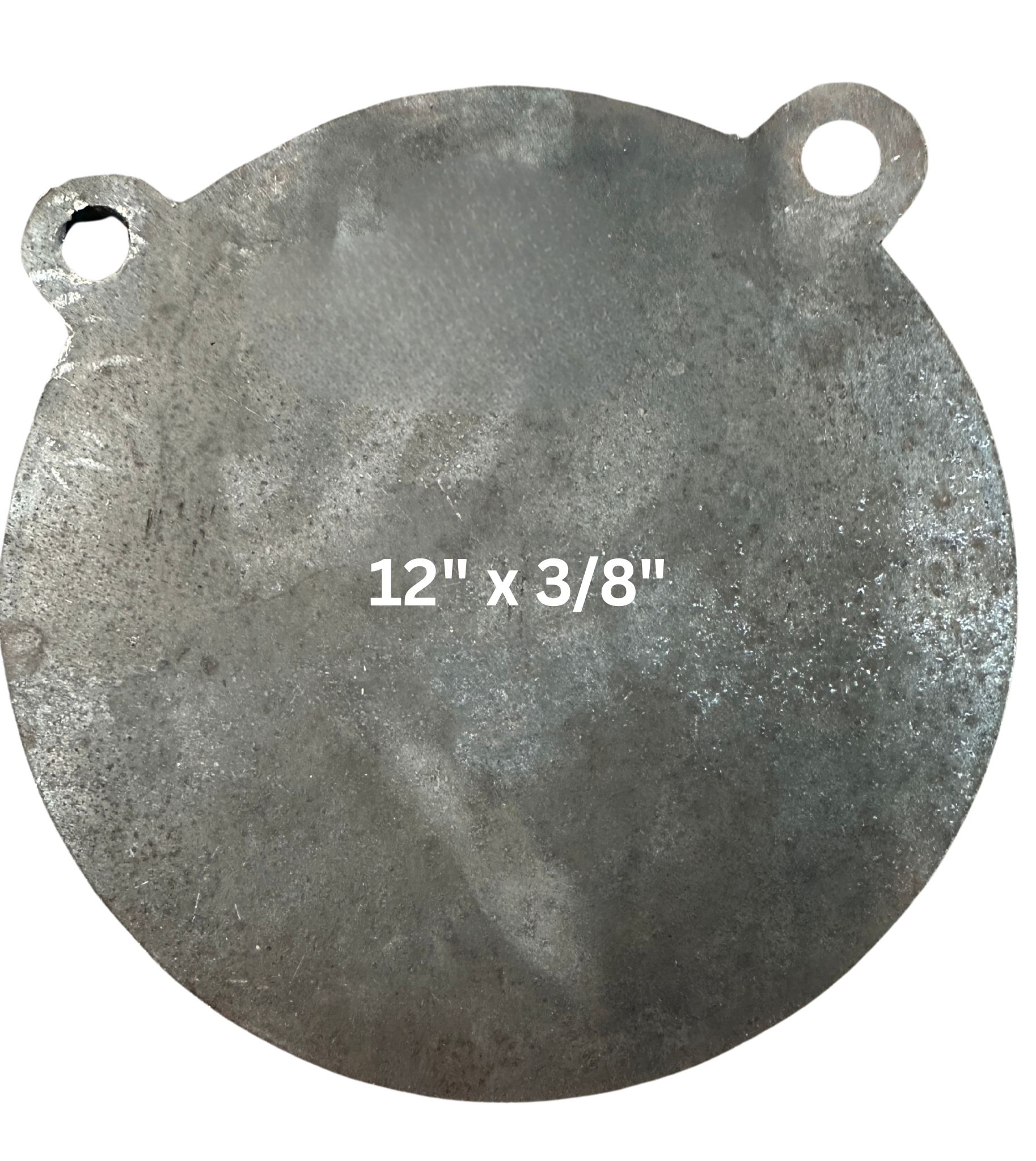 AR500 Steel Gong Shooting Target 3/8" – 12" Round – 2-Hole
