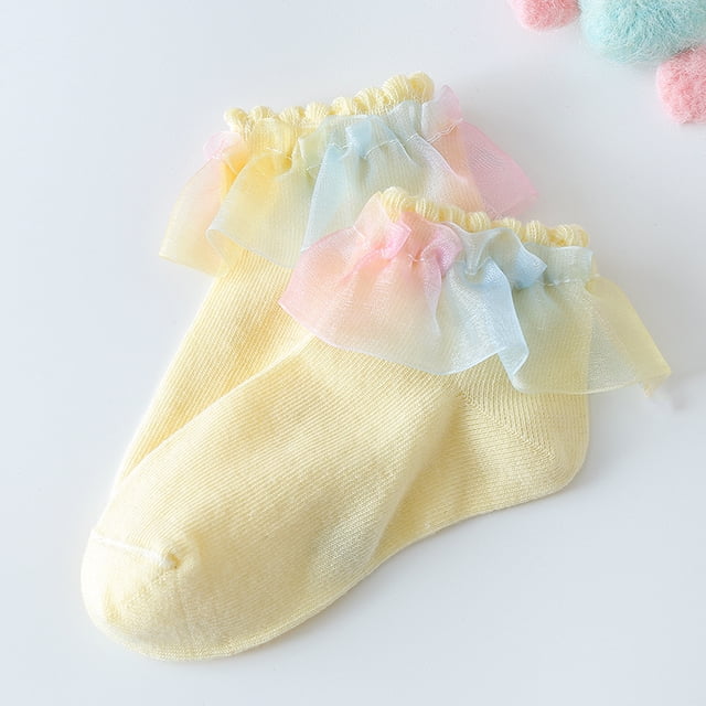 ITFABS Bébé Filles Cheville Courte Princesse Chaussettes Dentelle de Coton