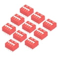 thumbnail image 1 of 10 Piezas Interruptor DIP Rojo 1 2 3 4 Posiciones 2.54mm Pitch para PCB, 1 of 3