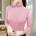 thumbnail image 4 of Kovlvoll Womens Long Sleeve Tops High Neck Slim Fitted Mesh Soft Comfy Thermal Blouses Basic Layer Shirts, 4 of 6
