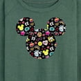 thumbnail image 3 of Mickey & Friends - Mickey And Minnie Doodles - Women's Lightweight French Terry Long Sleeve Shirt, 3 of 5