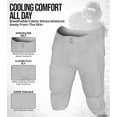 thumbnail image 2 of Exxact Sports Proline Men's Integrated Football Pants with 7 Flex Pads, Lightweight Football Practice Pants for Protection (A2XL, Silver), 2 of 7