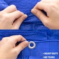 thumbnail image 3 of Golberg Light-Weight, Waterproof, Multipurpose Blue Tarp Made from Woven Polyethylene - Multiple Sizes Available - Protection and Cover for Tents, Ropes, Cars, Boats, and More, 3 of 4
