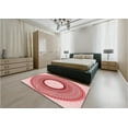 thumbnail image 5 of Ahgly Company Machine Washable Indoor Round Transitional Pink Area Rugs, 6' Round, 5 of 7