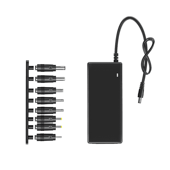 Universal 60W Laptop Charger with 8 Interchangeable Tips, 24V 2.5A AC Adapter & 3.94ft Power Cord for HP, Dell, Lenovo, Acer, Toshiba, Samsung, Fujitsu, Gateway