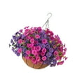thumbnail image 1 of Maceta de cadena de gloria de la mañana falsa Arreglo de gloria de la mañana falsa Rosa violeta, 1 of 9