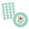 thumbnail image 2 of Big Dot of Happiness Floral Let's Par-Tea - Garden Tea Party Circle Sticker Labels - 24 Count, 2 of 4