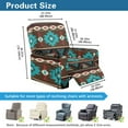 thumbnail image 3 of Renewold Stretch Recliner Chair Cover Stay in Place Recliner Couch Cover Anti-Slip Reclining Sofa Slipcover with Pocket 4 Pieces for Reclining Chair, Southwest American Tribal Brown Blue, 3 of 8
