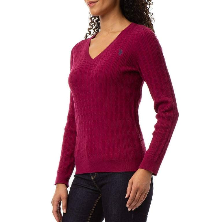 Us polo assn v neck best sale sweater