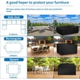 thumbnail image 3 of Patio Furniture Covers Waterproof, Outdoor Furniture Cover with Storage Bag, Outdoor Table and Chair Cover for Rain, UV, Snow and Dust 98" L x 98" W x 35" H, 3 of 7