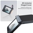 thumbnail image 5 of ELEHOLD Case for Samsung Galaxy Z Flip 6, Shockproof Hard PC Frosted Back Case with Hinge Protection & Built-in Screen Protector,Black, 5 of 9